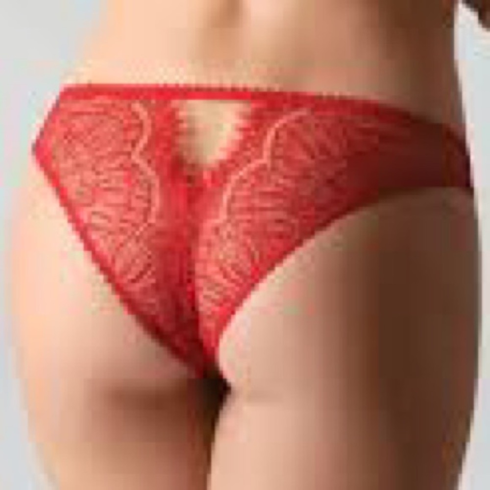 Maison Close Red Lace Panties - Picture 3 of 8